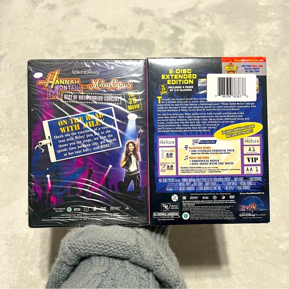Brand New SEALED Hannah Montana Best of Both Worlds Concert Tour DVD Duo Set 3D - Picture 2 of 2